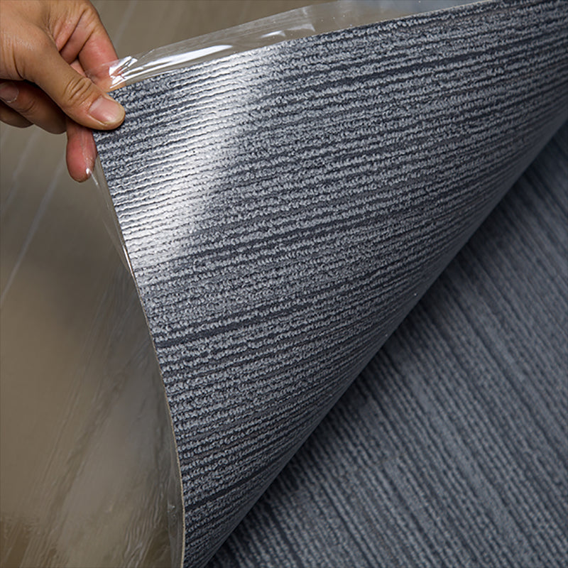 Square Plastic Floor Water-Repellent Fabric Look Peel & Stick Floor Tiles
