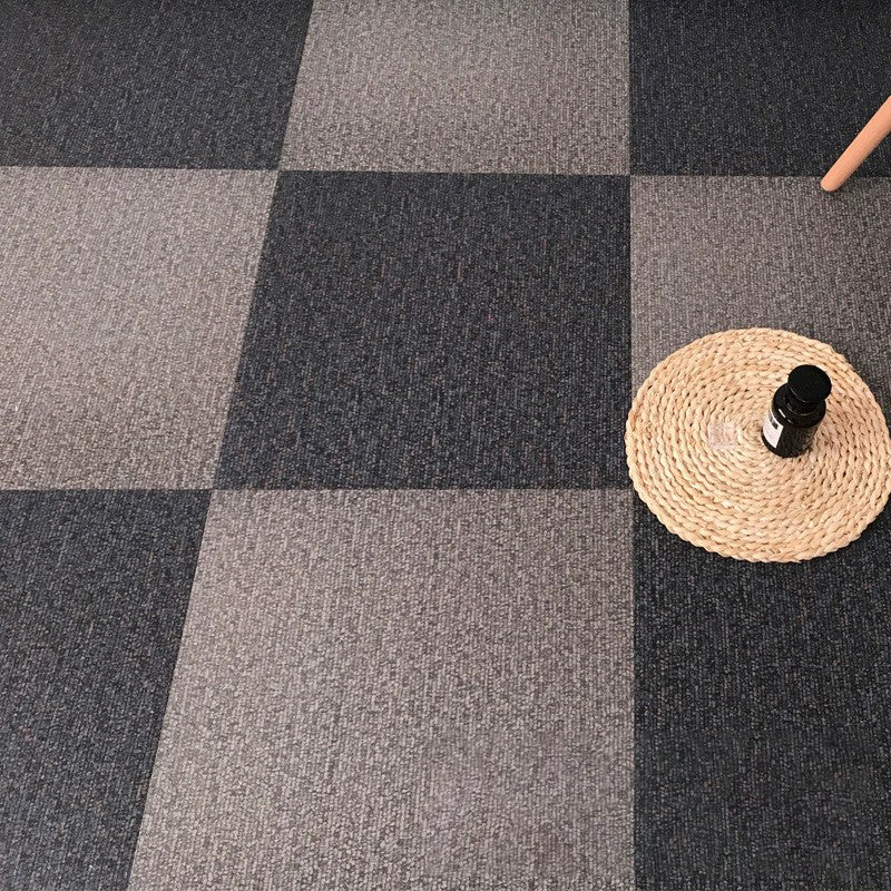 Square Plastic Floor Water-Repellent Fabric Look Peel & Stick Floor Tiles