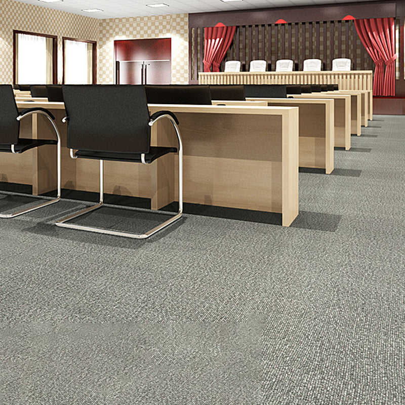 Square Plastic Floor Water-Repellent Fabric Look Peel & Stick Floor Tiles
