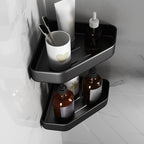 Matt black bathroom accessories set Modern anti-rust 1/2/3-piece bathroom shelf