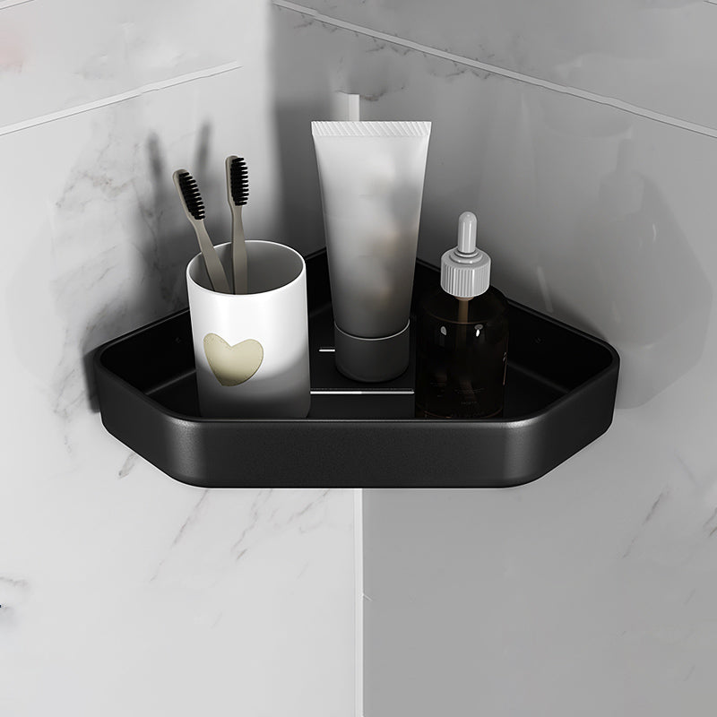 Matt black bathroom accessories set Modern anti-rust 1/2/3-piece bathroom shelf