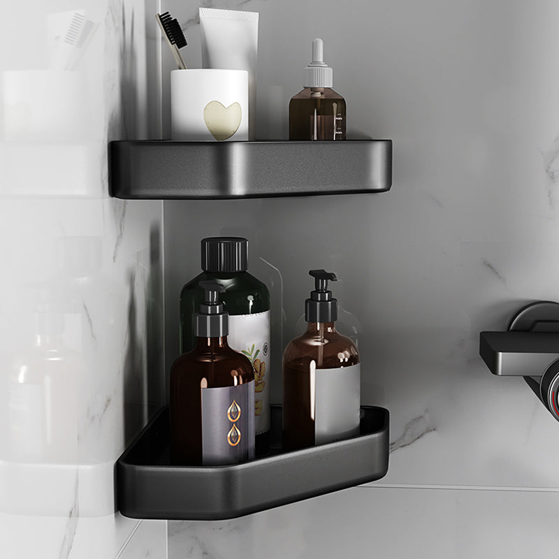 Matt black bathroom accessories set Modern anti-rust 1/2/3-piece bathroom shelf