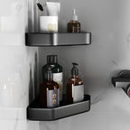 Matt black bathroom accessories set Modern anti-rust 1/2/3-piece bathroom shelf