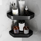 Matt black bathroom accessories set Modern anti-rust 1/2/3-piece bathroom shelf