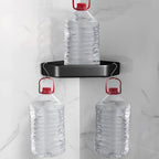Matt black bathroom accessories set Modern anti-rust 1/2/3-piece bathroom shelf