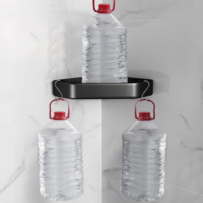 Matt black bathroom accessories set Modern anti-rust 1/2/3-piece bathroom shelf