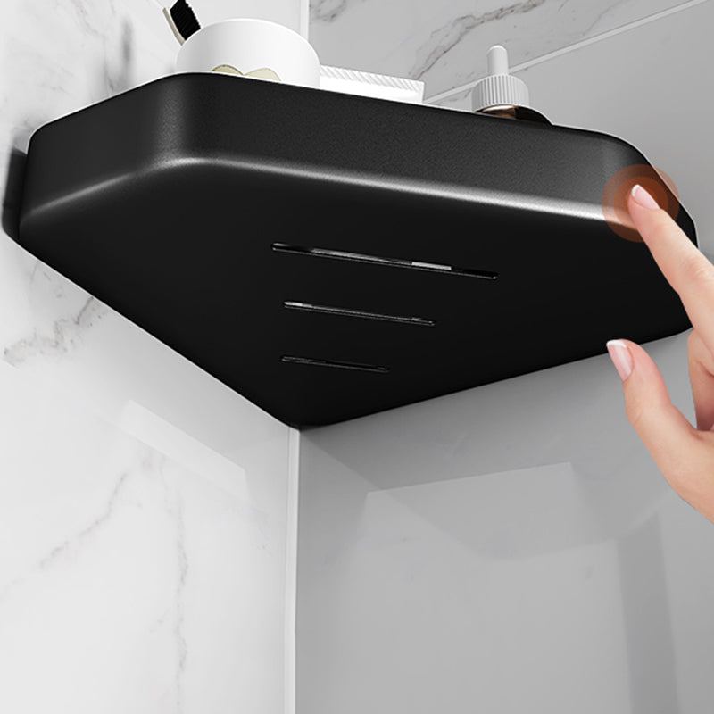 Matt black bathroom accessories set Modern anti-rust 1/2/3-piece bathroom shelf