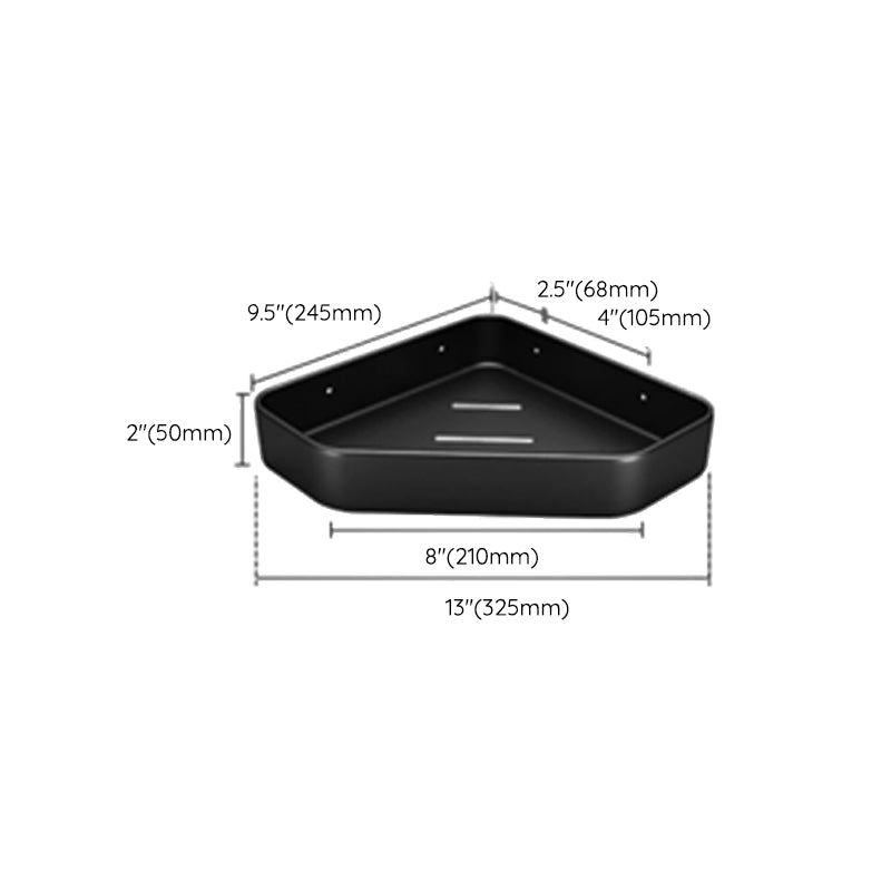 Matt black bathroom accessories set Modern anti-rust 1/2/3-piece bathroom shelf