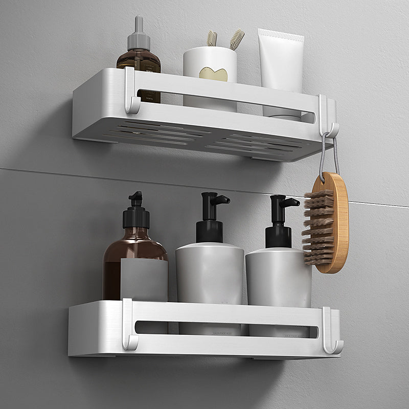 Silver Bathroom Accessory Set Modern Anti-Rust 1/2/3 -piece Bath Shelf