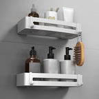 Silver Bathroom Accessory Set Modern Anti-Rust 1/2/3 -piece Bath Shelf
