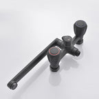 Modern Bathtub Faucet Trim Black Wall Mounted Swivel Spout with Hand Shower