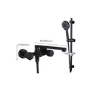 Modern Bathtub Faucet Trim Black Wall Mounted Swivel Spout with Hand Shower