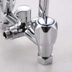 Contemporary Bathtub Faucet Trim Chrome Wall-Mounted Swivel Spout with Hand Shower