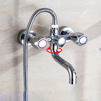 Chrome Bathroom Faucet Trim Wall-mounted Swing Faucet with Hand Shower
