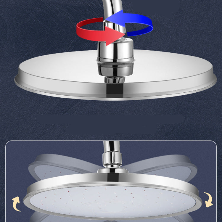 Round solid shower metal modern shower head combination for the bathroom