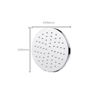 Metal Shower Head Combo Contemporary Round Fixed Shower Head for the Bathroom