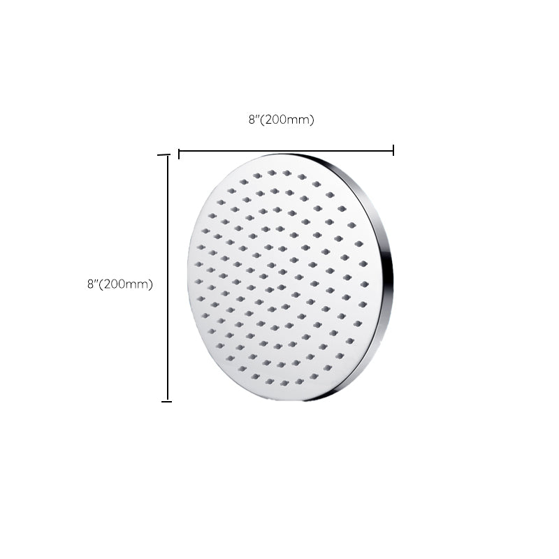 Metal Shower Head Combo Contemporary Round Fixed Shower Head for the Bathroom