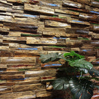 Wall cladding wood shiplap mosaic modern interior wall cladding