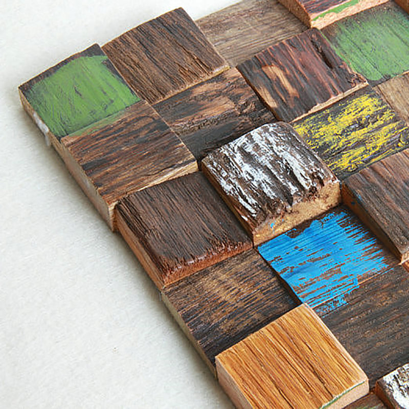 Wall cladding wood shiplap mosaic modern interior wall cladding