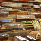Wall cladding wood shiplap mosaic modern interior wall cladding