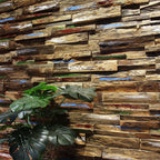 Wall cladding wood shiplap mosaic modern interior wall cladding