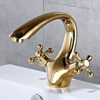 Bathroom Accessories Faucet Double Cross Handle Low Arc Industrial Sink Faucet