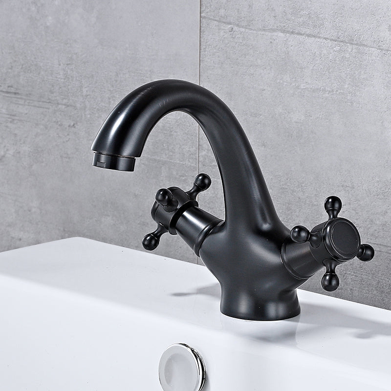 Bathroom Accessories Faucet Double Cross Handle Low Arc Industrial Sink Faucet