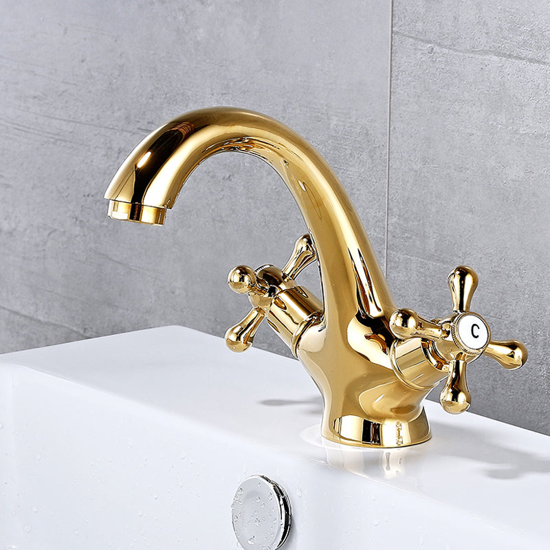 Bathroom Accessories Faucet Double Cross Handle Low Arc Industrial Sink Faucet