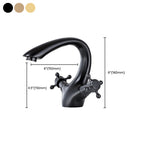 Bathroom Accessories Faucet Double Cross Handle Low Arc Industrial Sink Faucet