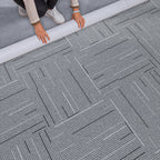 Fabric Look Plastic Floor Water Resistant Square Edge Floor Tiles