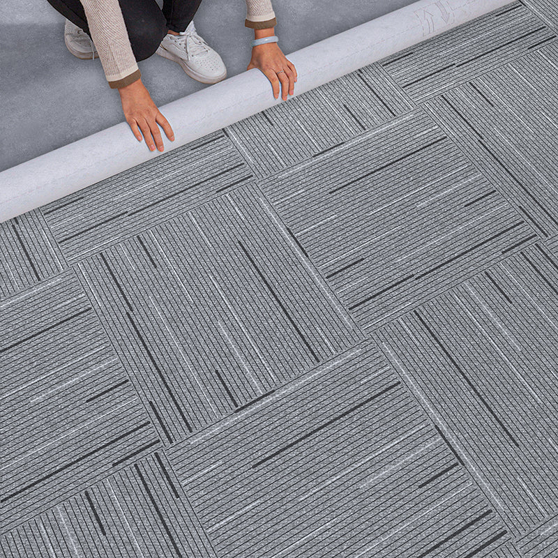 Fabric Look Plastic Floor Water Resistant Square Edge Floor Tiles