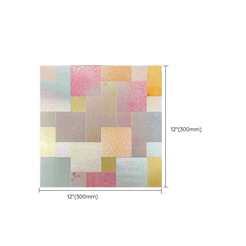 Rectangular Tile Peel and Stick Tile Kitchen Aluminum Splashback Peel and Stick Wall Tile