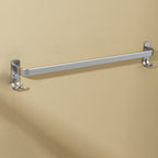 Minimalism Gray Bathroom Accessories Set Contemporary Style Aluminum Towel Rack