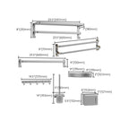 Minimalism Gray Bathroom Accessories Set Contemporary Style Aluminum Towel Rack