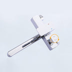 Chrome polished bathroom faucet wall-mounted with swivel spout and hand shower