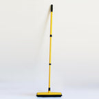 Three-section telescopic pole carpet delinting broom