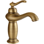 Brass Bathroom Vessel Sink Faucet Single Handle Round Basin Faucet with Water Hose