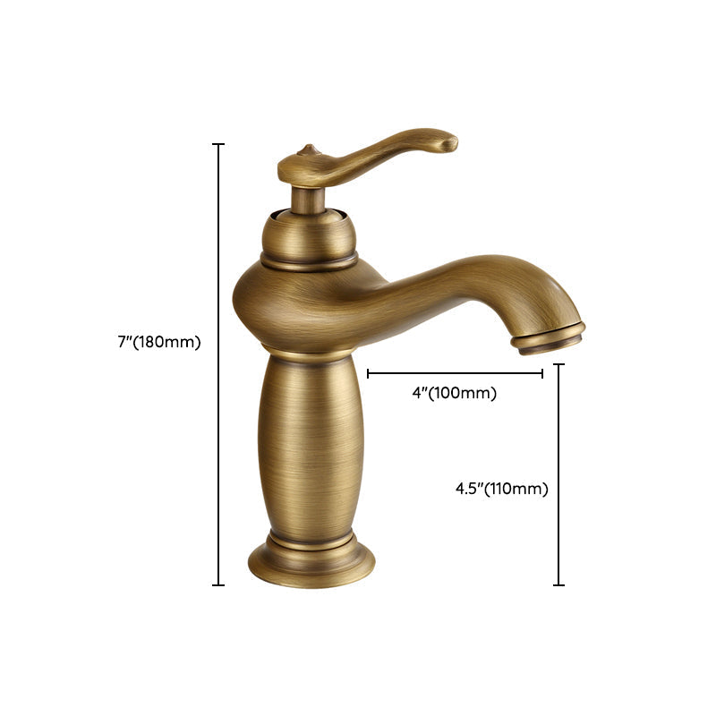 Brass Bathroom Vessel Sink Faucet Single Handle Round Basin Faucet with Water Hose