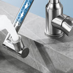 Swiveling Outlet Vessel Sink Faucet Stainless Steel Lever Handle Sink Faucet with Water Hose