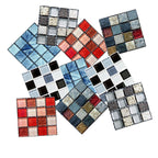 Pattern Color Stone Peel and Stick Mosaic Tile Peel and Stick Tiles Set of 20