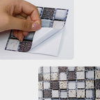 Pattern Color Stone Peel and Stick Mosaic Tile Peel and Stick Tiles Set of 20