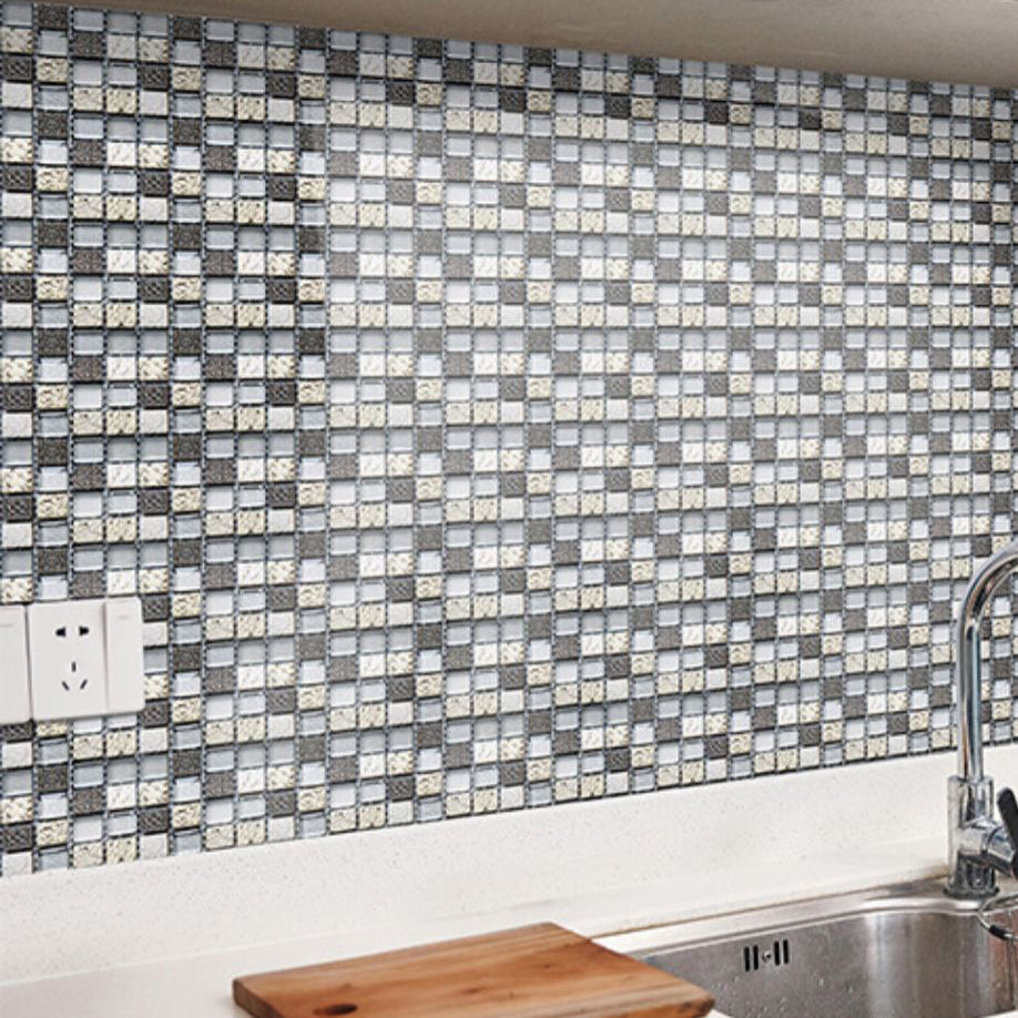 Pattern Color Stone Peel and Stick Mosaic Tile Peel and Stick Tiles Set of 20