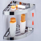 Silver/Black Bathroom Set Modern 1/2/3 Piece Anti-Rust Bathroom Shelf