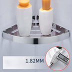 Silver/Black Bathroom Set Modern 1/2/3 Piece Anti-Rust Bathroom Shelf
