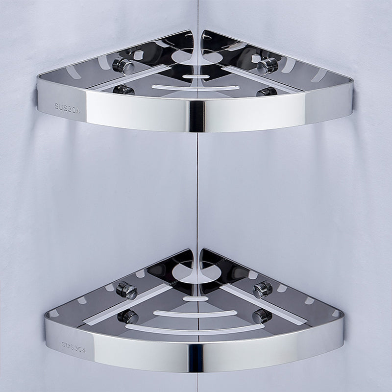 Silver/Black Bathroom Set Modern 1/2/3 Piece Anti-Rust Bathroom Shelf