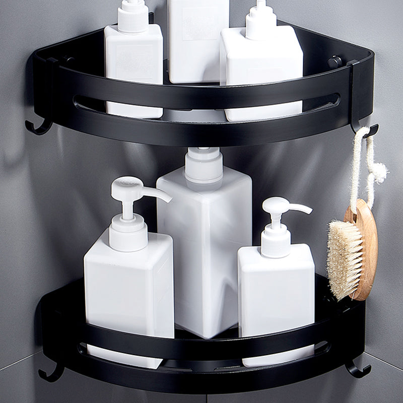 Black Bathroom Set Modern 1/2/3 - Piece Anti-Rust Bathroom Rack