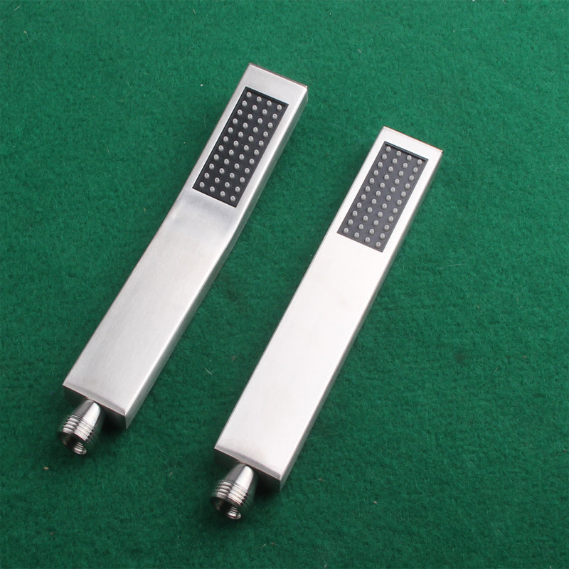 Simple Rectangle Shower Head 304 Stainless Steel Hand Shower