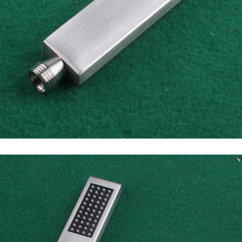 Simple Rectangle Shower Head 304 Stainless Steel Hand Shower