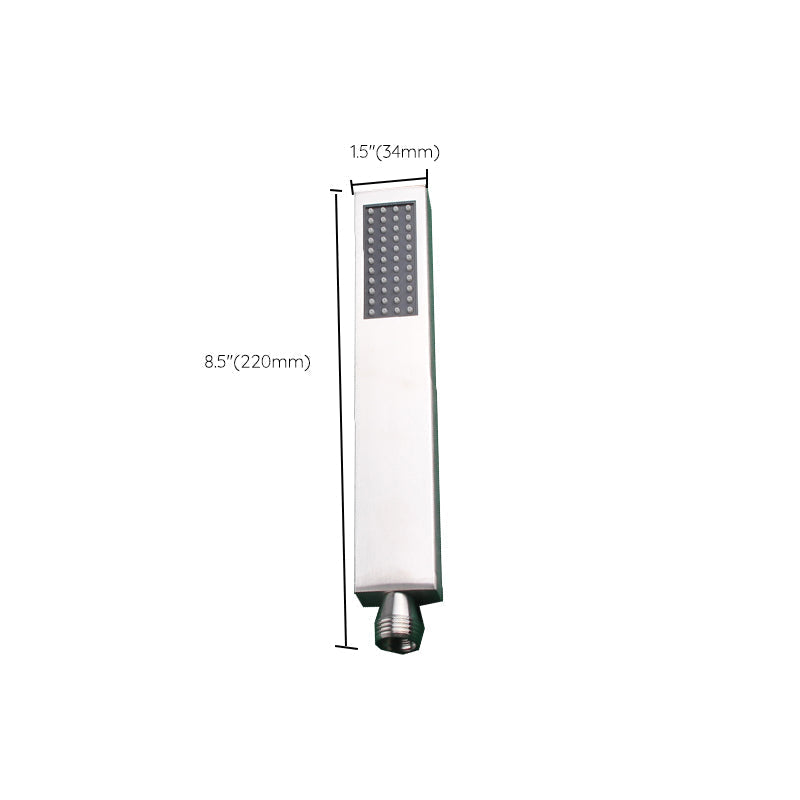Simple Rectangle Shower Head 304 Stainless Steel Hand Shower