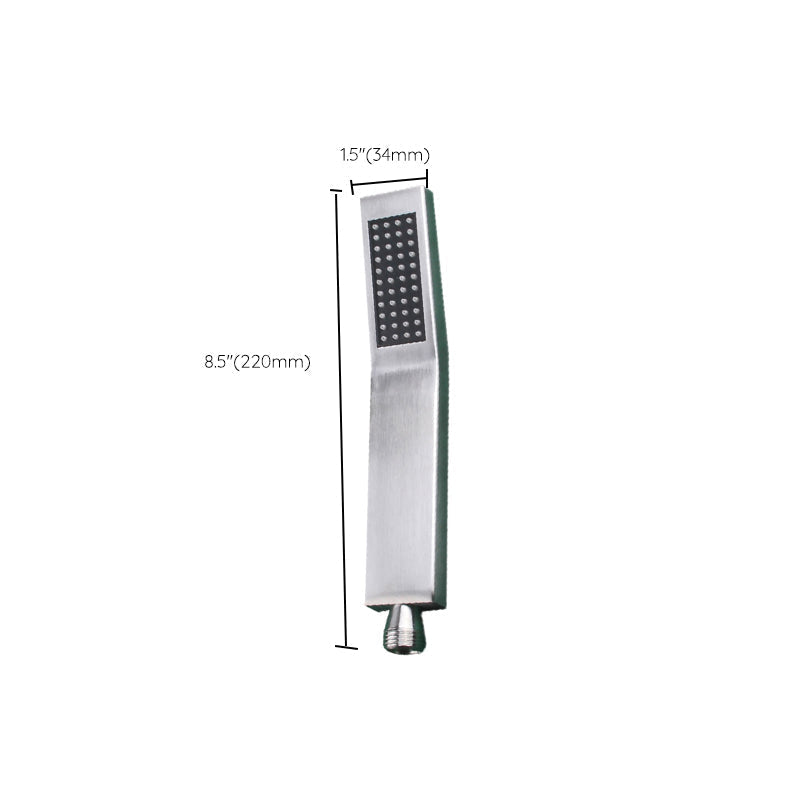 Simple Rectangle Shower Head 304 Stainless Steel Hand Shower